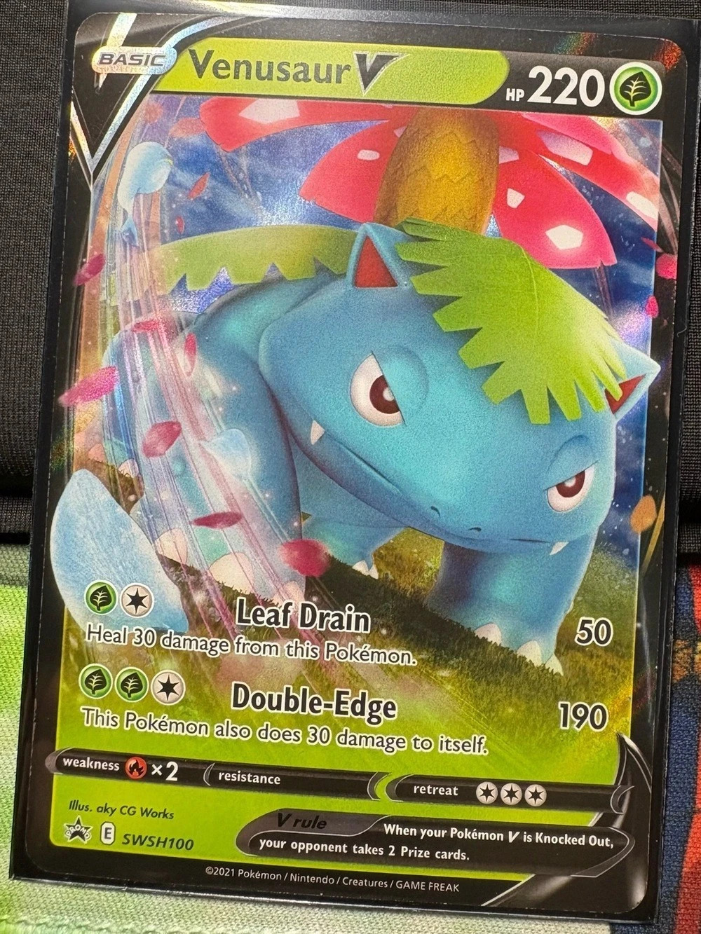 Pokémon Venusaur V SWSH100 Trading Card